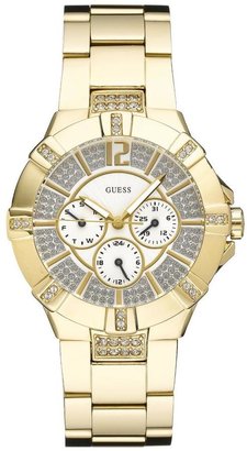 GUESS Vista Crystal Set Gold Plated Stainless Steel Ladies Watch