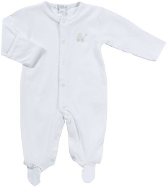 Kissy Kissy Footie W/ Embroidery (Baby) - White/Tan - 6-9 Months