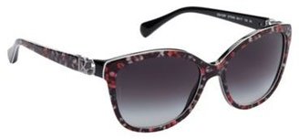 Dolce & Gabbana Black plastic floral square sunglasses