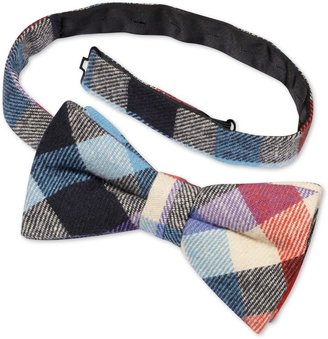 Charles Tyrwhitt Woven multi block check ready-tied bow tie