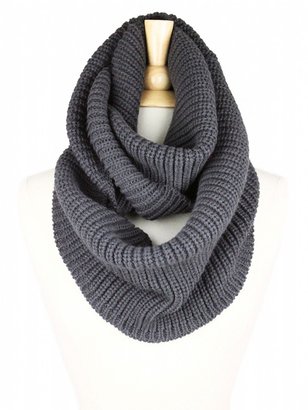 Look By M Ribbed Knit Infinity Scarf