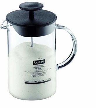 Bodum Latteo Milk Frother, Borosilicate Glass - 0.25 L, Black