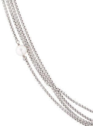 David Yurman Multistrand Chain and Pearl Necklace