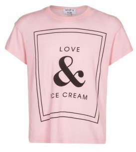 Wildfox Couture LOVE & ICE CREAM Print Tshirt pink