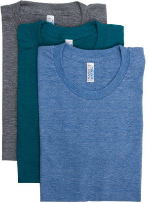 American Apparel Tri-Blend Short Sleeve Track T-Shirt (3-Pack)