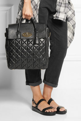 Mulberry + Cara Delevingne large quilted leather backpack