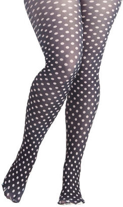 Look From London Hosiery Take It From the Dot Tights in Plus Size