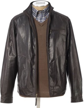 Jos. A. Bank VIP Roadster Leather Jacket Big and Tall Sizes
