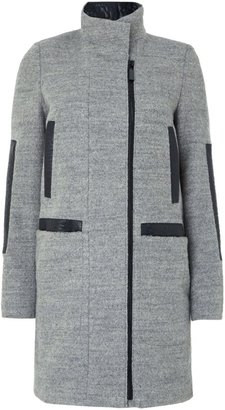 Vince Camuto Wool coat with pu trim