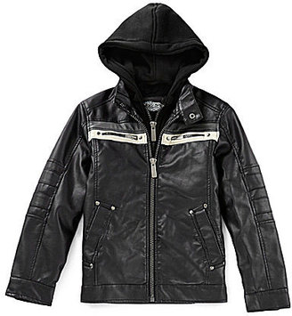 First Wave 8-20 Zip Out Hood Moto Jacket