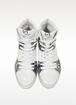 McQ Marbled Leather High-top Sneaker