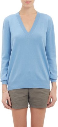 Tomas Maier V-neck Pullover Sweater-Blue