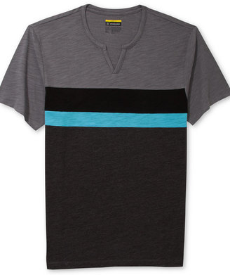 INC International Concepts Pieced Stripe Split T-Shirt
