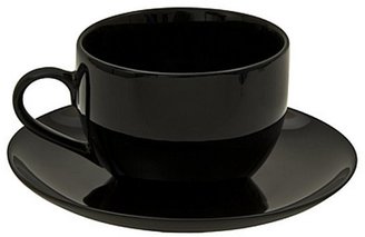 Ten Strawberry Street Black Coupe Coupe Cup/Saucer