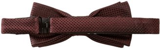 HUGO BOSS Silk Solid Check Pre-Tied Bow Tie
