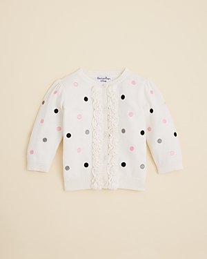 Hartstrings Infant Girls' Polka Dot Cardigan Sweater - Sizes 0/3-12 Months