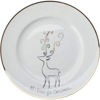Maxwell & Williams All I Want For Xmas Reindeer Cake Plate, 19cm