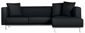 Design Within Reach Bilsby Sectional with Chaise in Leather, Left"
