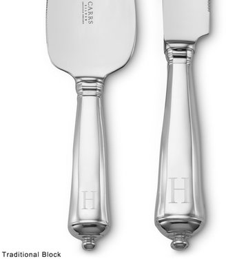 Williams-Sonoma Monogrammed Heritage Silver Plated Cake Serving Set