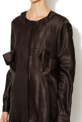Marni Duchess Silk Draped Coat