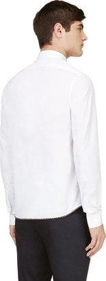 Kris Van Assche Krisvanassche White & Navy Woven Trim Shirt