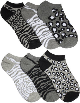 JCPenney MIXIT Mixit6-pk. Black and White Animal Socks