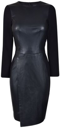 Paul Smith BLACK Leather Front Panelled Dress