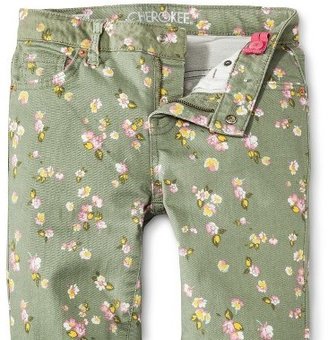 Cherokee Girls' Floral Print Super Skinny Jean