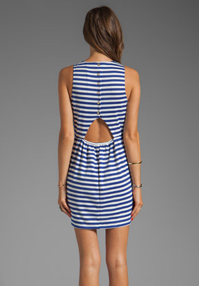 Eight Sixty Striped Tank Dress in Cobalt/White