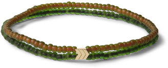 Luis Morais Gold and Glass Bead Symbol Bracelet