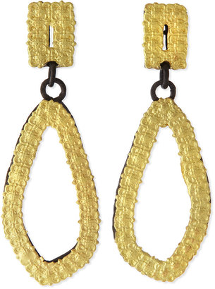 Armenta Old World 18k Gold & Midnight Carved Drop Earrings