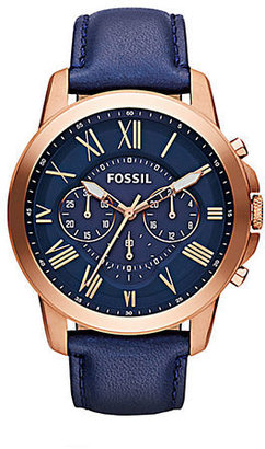 Fossil Grant Chronograph Stainless Steel & Leather Watch