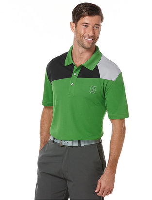 PGA TOUR PRO SERIES Colorblocked Performance Golf Polo