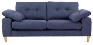 Debenhams Small blue 'Turner' sofa with light wood feet