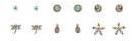Dorothy Perkins Womens Pastel Stone Earring Stud Pack- Gold