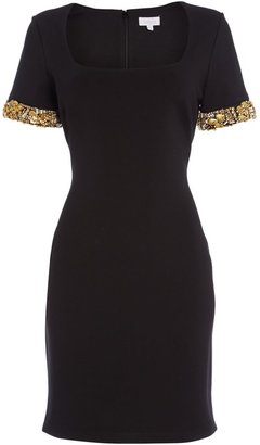 Untold Scoop neck dress with embellished cuff