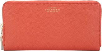 Smythson Panama Zip-Around Wallet-Pink