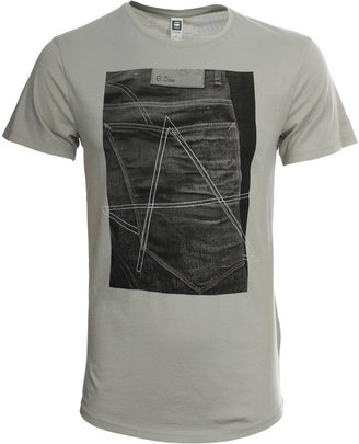 G Star Industrial Grey Ceaton 3 Compact Jersey T-Shirt