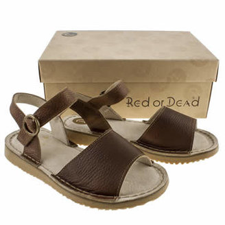 Red or Dead womens tan tumble weed sandals