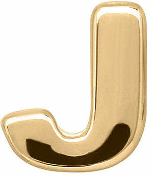 Teeny Tiny 10K Yellow Gold Initial "J" Single Stud Earring Family
