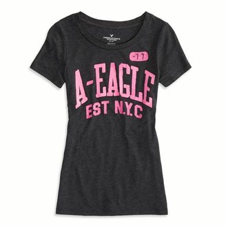 American Eagle Factory Graphic Scoop Neck T-Shirt