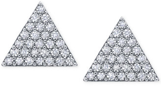 Crislu Crystal Pavé Triangle Stud Earrings