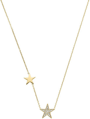 Michael Kors Golden Pave Star Pendant Necklace