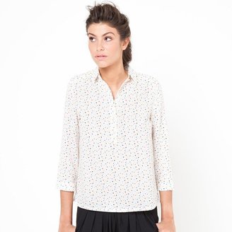 La Redoute COLOR BLOCK Multi-Coloured Star Print Blouse with 3/4-Length Sleeves