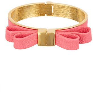 Vince Camuto Pink Leather Bow Hinge Bracelet