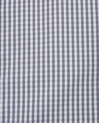 English Laundry Micro-Check Spread-Collar Dress Shirt, Gray