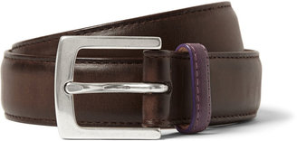 Paul Smith Brown 3cm Burnished-Leather Belt