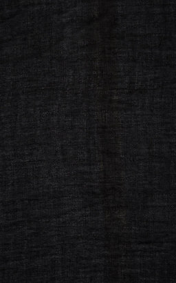 Barneys New York Women's Cashmere Fringed Scarf-BLACK