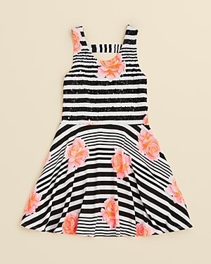 Flowers by Zoe Girls' Striped Floral Tank Dress - Sizes 2T-4T