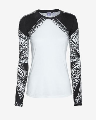 Herve Leger Graphic Long Sleeve Tee